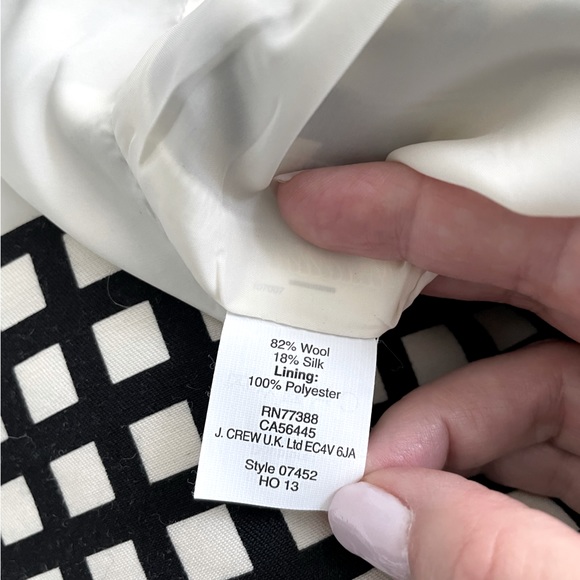 J. Crew windowpane sheath Dress 6P - Picture 5 of 5